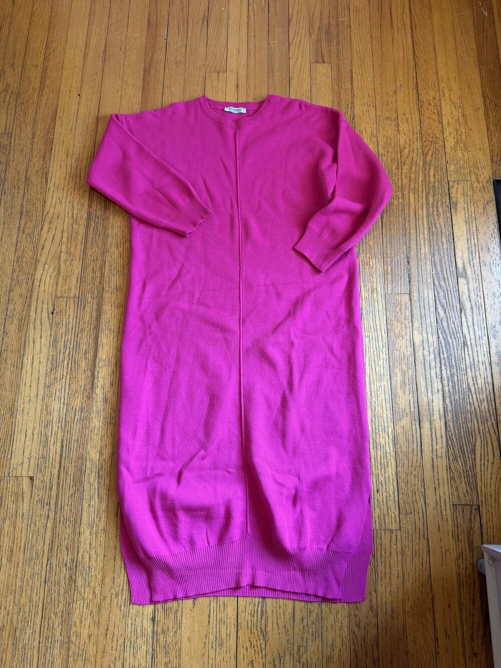 My Fashion Dress Womens One Size Pink Knit Sweater Long Sleeve Pullover